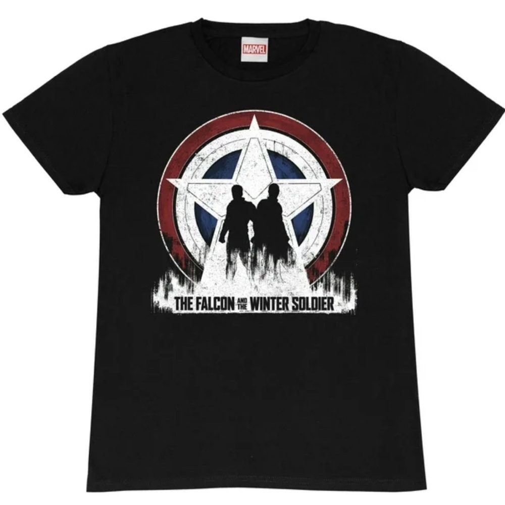 MARVEL Grey Graphic T-shirt The Falcon & the Winter Soilder sz Med
